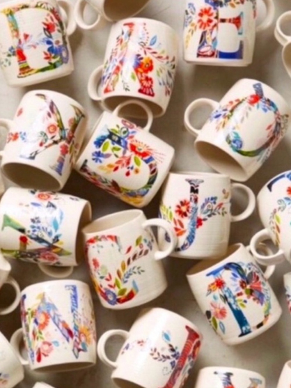 Anthropologie Starla M Halfmann “L” Initial Mug 💋